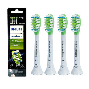 Philips Sonicare Genuine W3 Premium Gum Care Electric Toothbrush Replacement Toothbrush Heads White 4 Pack.
