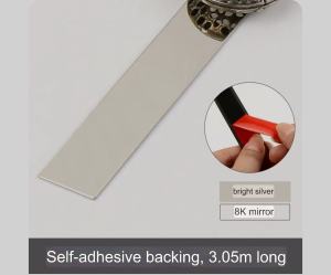 3M Mirror Wall Sticker Stainless Steel Decorative Strip DIY Background Wall Ceiling Line Home Decor