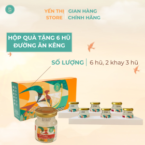 (Tặng muỗng gỗ đơn 450k)Yến Thị -Gói quà tặng Yến chưng Không Đường -yến sào Nha Trang 30% yến hũ 70ml