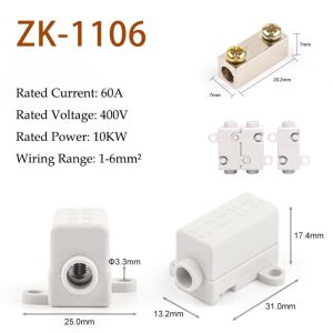 XIJIBAN Conductor Brass High Power Splitter Large Current Universal Wire Connector Wiring Connector Electrical