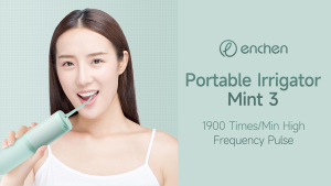Enchen Portable Oral Irrigator Mint 3 140ml 3 Modes IPX7 1900rpm USB Rechargeable Water Jet Floss Tooth Pick with 3 Jet Tip