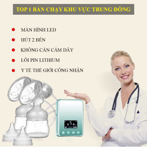 Máy hút sữa điện đôi RIMEITU- RH288 lõi pin Lithium không cần cắm dây- Máy vắt sữa thông minh màn hình LED cổng sạc USB vừa massage vừa hút sữa 9 cấp độ an toàn tiện lợi- bảo hành 1 đổi 1 trong 7 ngày
