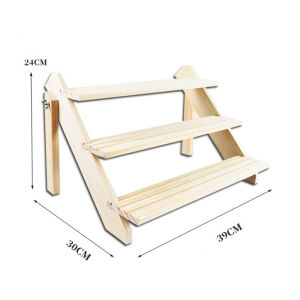 Solid Wood Riser Wooden Display Layer Shelf Plant Jewelry Cupcake Storage Rack Decoration Stand MK