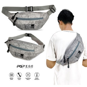 Tas Selempang Waistbag Pria Bahan Kanvas Slempang Motif Denim Distro - PG 8865