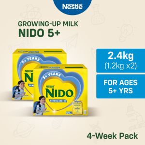 NIDO 5+ Powdered Milk Drink For Children Above 5 Years Old 2.4kg (1.2kg - Pack of 2)