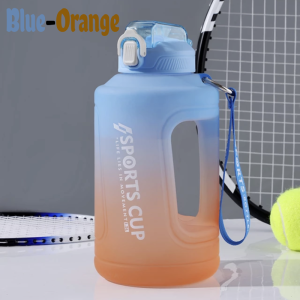 Large Capacity Gradient Color Water Bottle With Straw 1500/2300 ml Portable Student Outdoor Sport Plastic Water Bottle