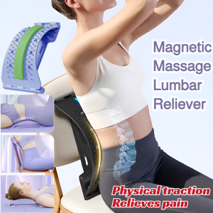 Lumbar spine device massager/stretcher