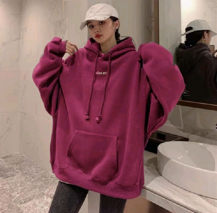 ELLON ARC SWEATER HOODIE OVERSIZE | SWEATER WANITA BIG SIZE