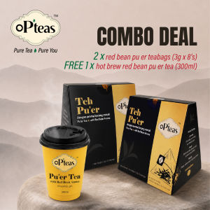 Opteas Combo Deal of 2 Boxes x 8 Tea Bags FREE 1 Cup Hot Brew 300ml