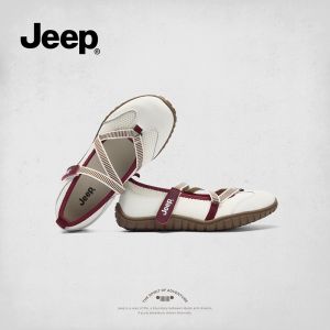 Jeep Flat Mary Jane Womens Shoes Spring/Summer New French Sports and Leisure Shoes Comfortable Lightweight Shallow Mouth Single Shoes