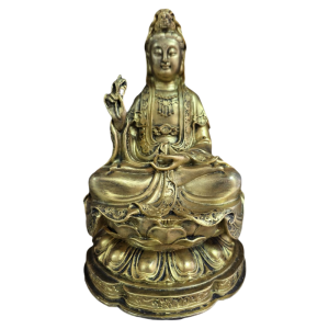 [FortuneDestiny] Copper Guan Yin Statue Decoration 8"