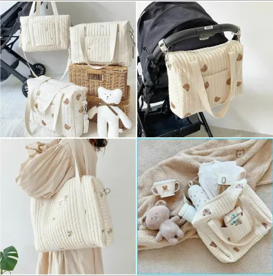 Túi bỉm sữa túi xách đựng đồ đa năng đựng tã bỉm quần áo phong cách Hàn Quốc cho mẹ BabyUS