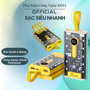 Pin Sạc Dự Phòng Trong Suốt Siêu Cute - 20000mAh Màn Hình LED Sạc Nhanh 22.5W Cực Gọn Nhẹ – Món Đồ Công Nghệ Hot