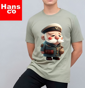 Kaos Pria 3 Dimensi Motif Nahkoda Kapal Tshirt Oblong Katun 24s H0177 By Hans & Co