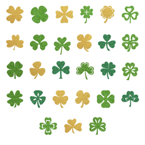 Patricks Day Decoration Four Leaf Clovers Throw Confettis Elegant Decorative Paper Table Scatters Party Accessories