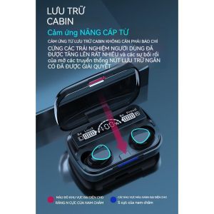 Tai nghe chơi game M10 Bluetooth 5.3 chống nước có hộp sạc di động tai nghe chất lượng cao bền bỉ