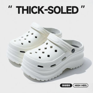 [Free Shipping] Extra-Thick-Soled Clogs For Women Height-Increasing Non-Slip With A Platform Sole And A Closed-Toe Design Suitable For Petite Women