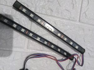 Lampu LED Strobo RGB 18 Mata 2PCS 15 cm 12 Volt untuk Mobil