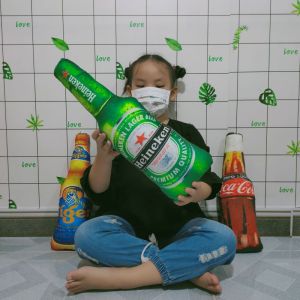 GỐI ÔM DÀI GỐI ÔM IN 3D HÌNH CHAI BIA SIZE LỚN GỐI ÔM CHAI BIA DỄ THƯƠNG CHO BÉ
