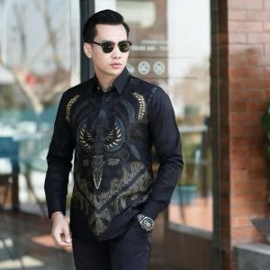 NEW-PROMO-KEMEJA BAJU BATIK PEKALONGAN PRIA MURAH MEWAH MOTIF KEKINIAN LENGAN PANJANG TERBARU