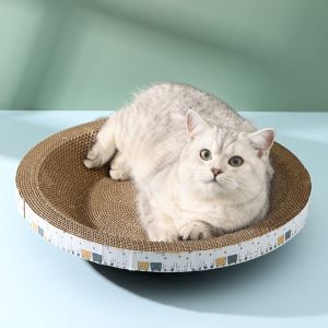 Cardboard Cat Scratcher Lounge Large Cats Bed Scratch Pad Scratching Box Furniture Protection Training Toy