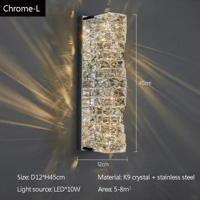 Luxury Wall Lamps Crystal Bedside Lamp Modern Led Wall Light For Bedroom Living Room TV Background Wall Hanging Lamp Home Decor