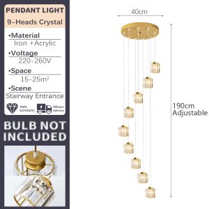 Pendant Light LED Three-Head Modern Atmosphere Chandelier For Bedroom Living Dining Room Decorative