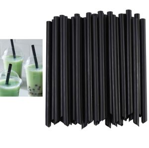 Merkon 100pcs  Boba Straws Milk Tea Plastic Straws 23cm and 21cm pack individualy Drinkware accessories disposable straw