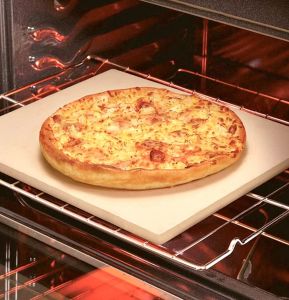 Pizza stone baking stone heavy rectangular engineered tuff cordierite perfect for ovens and grills