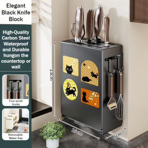 Cat Knife Stand Kitchen Knife Storage Wall Hanging Chopsticks Cutting Board Rack Anti-mold Knife Storage Rack
