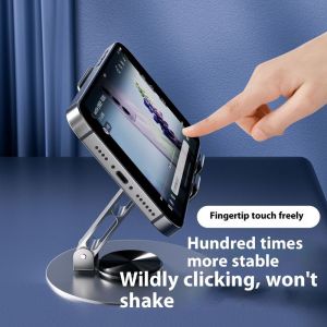 Mettle Vault 360 ° โลหะหมุนได้แท่นวางโทรศัพท์สำหรับการถ่ายทอดสดผู้ถือตั้งโต๊ะแบบพับได้ที่มีเสถียรภาพ