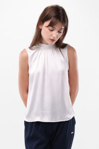 MINIMAL/Emily In Paris - Fosette - Slveeless Satin Top - White