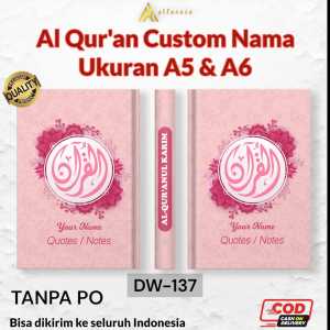 Alfareza - Al Quran DW-135 Custom Nama Ukuran A5 / A6 | Quran Terjemahan Perkata Bisa Tulis Nama | Alquran Cover Custom Nama - Part 2