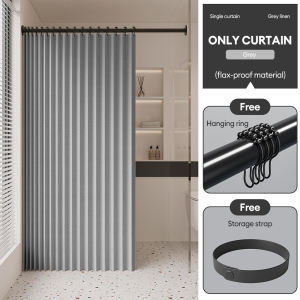 XTEN High Quality 120cm/180cm Foldable Shower Curtain Waterproof with Rod Set for Bathroom Makapal Thick Washable Cloth