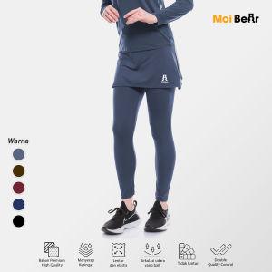 MOI Rok Celana Legging Olahraga Senam Gym Zumba Muslimah Lari Berenang Sport Outdoor