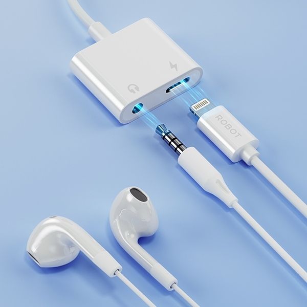 ROBOT RUL02 Converter Lightning to Jack Audio Splitter for iPhone  Adapter Original by cobox acc Lazada Indonesia