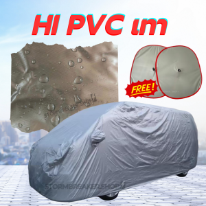 ผ้าคลุมรถตู้ TOYOTA HIACE ผ้าคลุมสีไม่หลุดลอกติดรถ ผู้ผลิตไทย แถมฟรี.! ม่านบังแดด 2ชิ้น