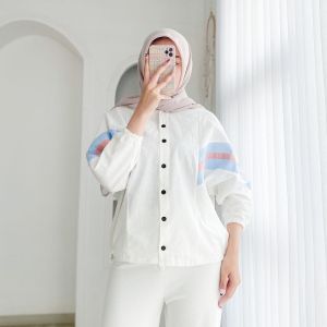 Mima Sport Hoodie Wanita Oversize Lengan Panjang | Cardigan Wanita Korean Style | Atasan Wanita Remaja OOTD Hijab | Outer Wanita Kekinian