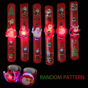 5ชิ้นกำไลข้อมือไฟคริสมาสต์อัพกำไลข้อมือไฟแฟลช LED กำไลข้อมือของให้ในวันปาร์ตี้คริสต์มาสของขวัญวันหยุดของตกแต่งหมี