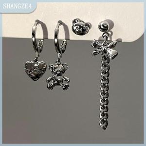 【SHANGZE4】 Miễn Phí 2022 Xu Hướng Mới của Cherry Bông Tai Gothic Phụ Kiện Gió Lạnh Tình Yêu Đồ Trang Sức Bộ Nhẫn Cho Phụ Nữ Sang Trọng Phụ Nữ Đồ Trang Sức Quà Tặng