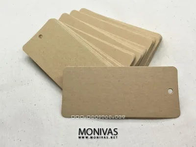 Brown Kraft Plain Rounded Rectangle Gift Tags DIY Business Price Tags (50pcs / 100pcs)
