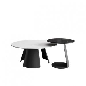 [SG Sellers] Coffee Table Round Tea Table Slate Living Room Small Apartment Simple Light Luxury