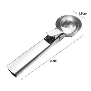 3Sizes Durable Stainless Steel Scooping Spoon Ice Cream Watermelon Dual-Purpose Scoop Multi-Function Creative Snowball Digger Maker Spoon Home Kitchen Tool