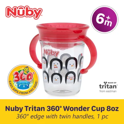 Nuby 6m+ Tritan 360 Toddler Wonder Cup with Twin Handles