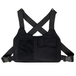 Chest Bag for Men WomenWater-resistant Running Vest Bag with Phone Holder Outdoor Sports Front Vest Bag for Workouts