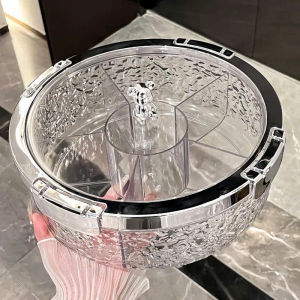 Khay đựng mứt tết bánh kẹo đa năng Hộp đựng ô mai trong suốt chia 6 ngăn Acrylic có nắp kín chống ẩm hot 2026