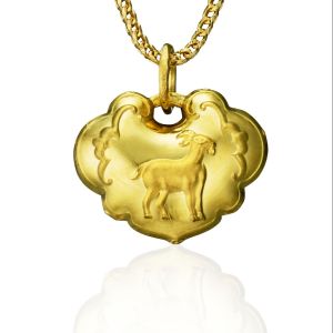 Poh Heng Jewellery 22K Gold Zodiac Pendant - Goat[Price By Weight] (Online Exclusive)