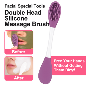 Facial Massage Brush Dual Head Soft Mask Applicator Brush Silicone Multifunctional BrushBrush Silicone Multifunctional BrushBrush Silicone Multifunctional Brush