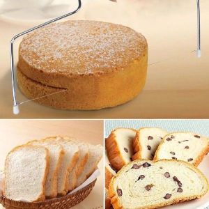 Cake Slicer Adjustable Wire Slicer Stainless Steel Dough Cutter Kitchen Baking Tools Cake Cutting Tools