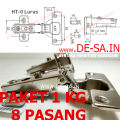 (Paket 1 KG) Huben HT - Engsel Sendok 35MM Standar Conceal Hinges (8 PASANG = 16 PCS). 